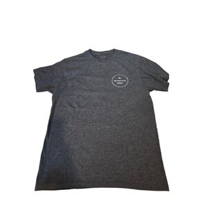 Quiksilver‎ Mens T-Shirt Gray Logo Regular Fit Short Sleeve Tee SZ M